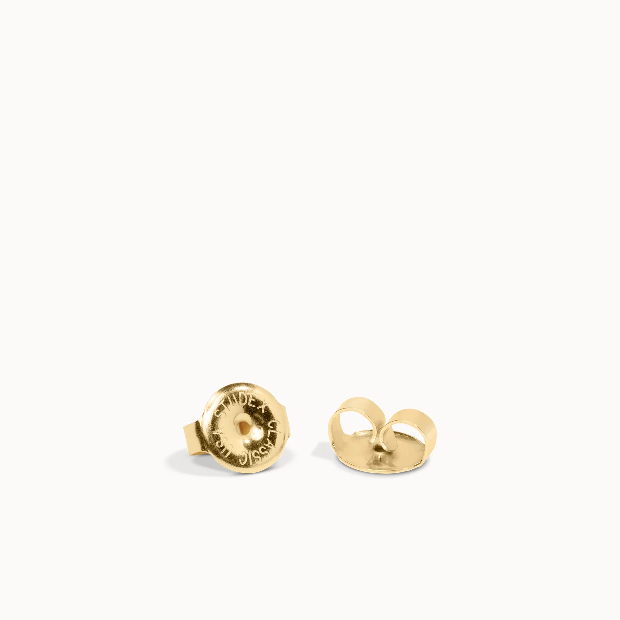 14k Bezel Set Crystal Studs - 3mm - Image 4