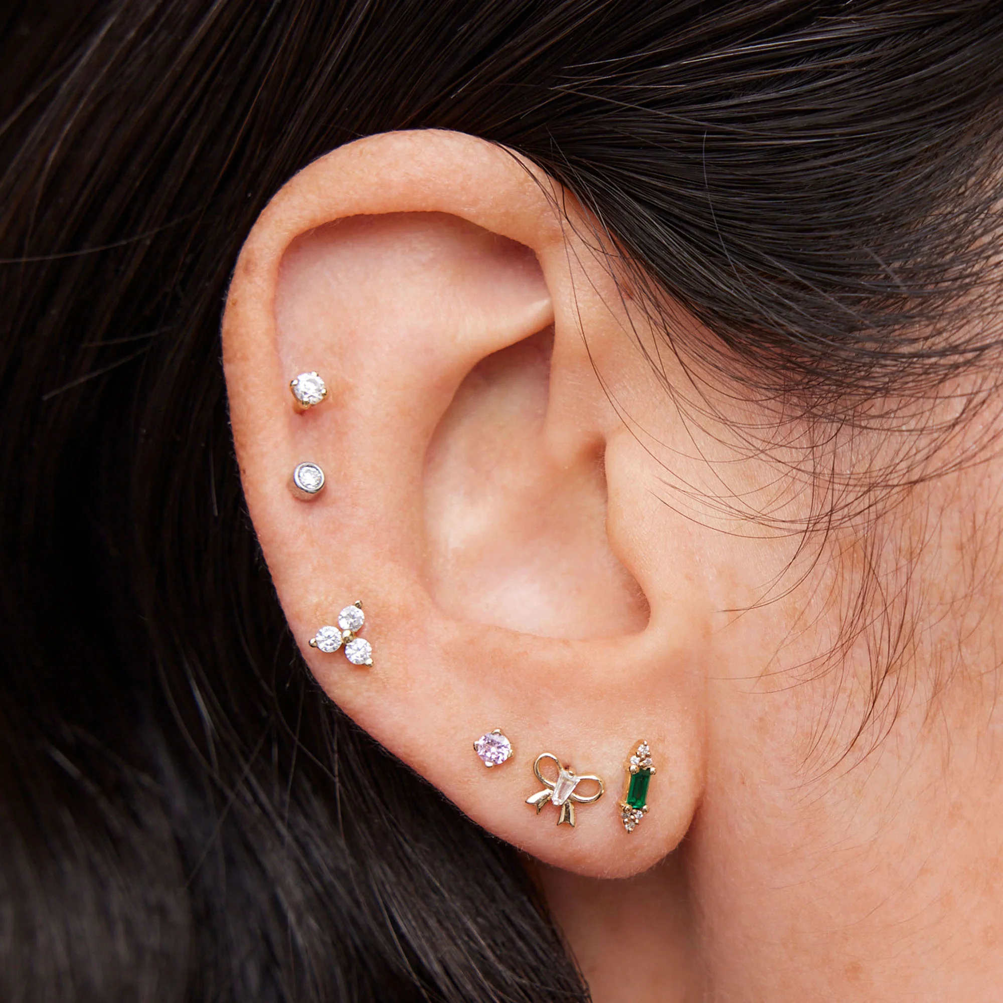 Round Diamond Studs - 2.4mm - Image 2