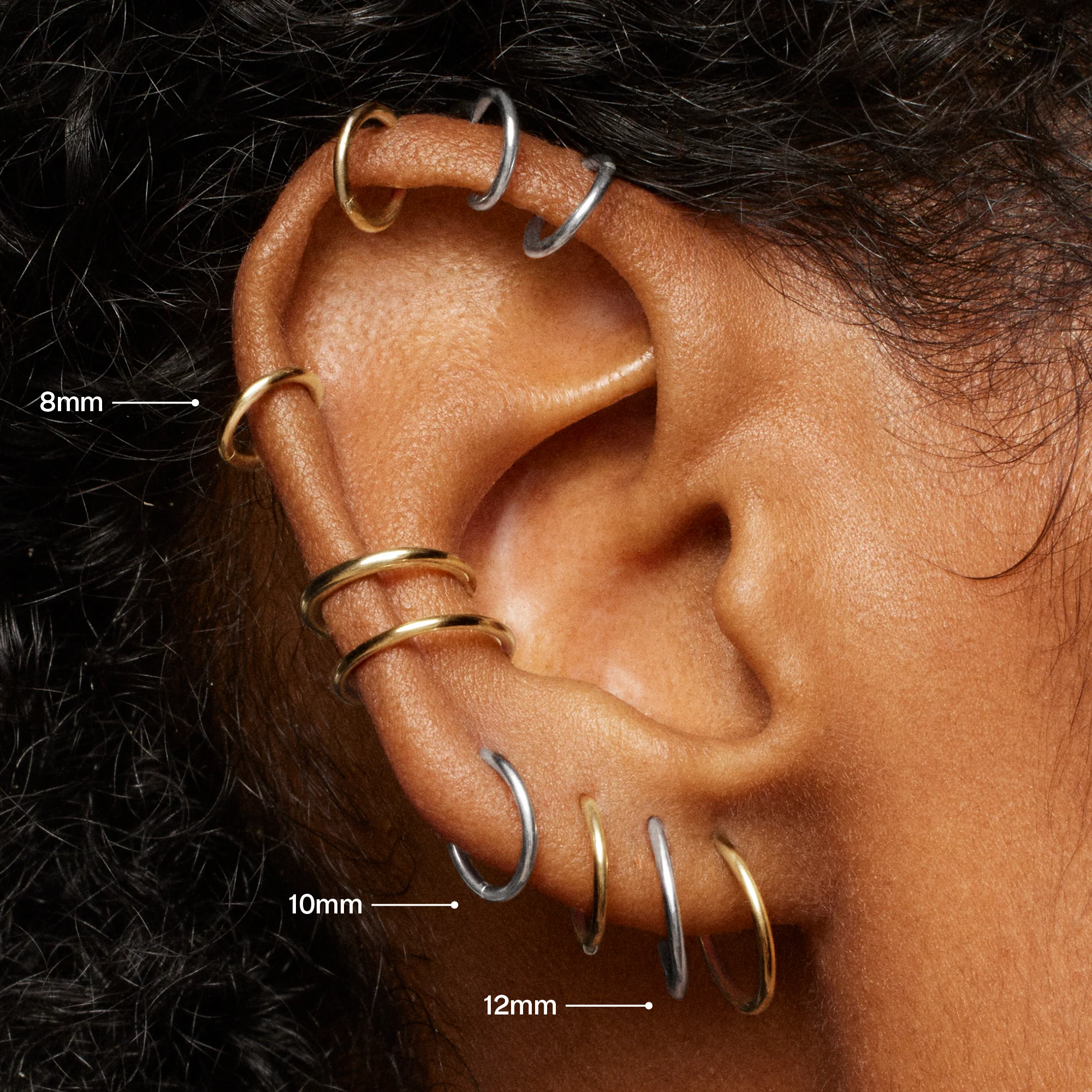 24k Endless Hoop 12mm - Image 9