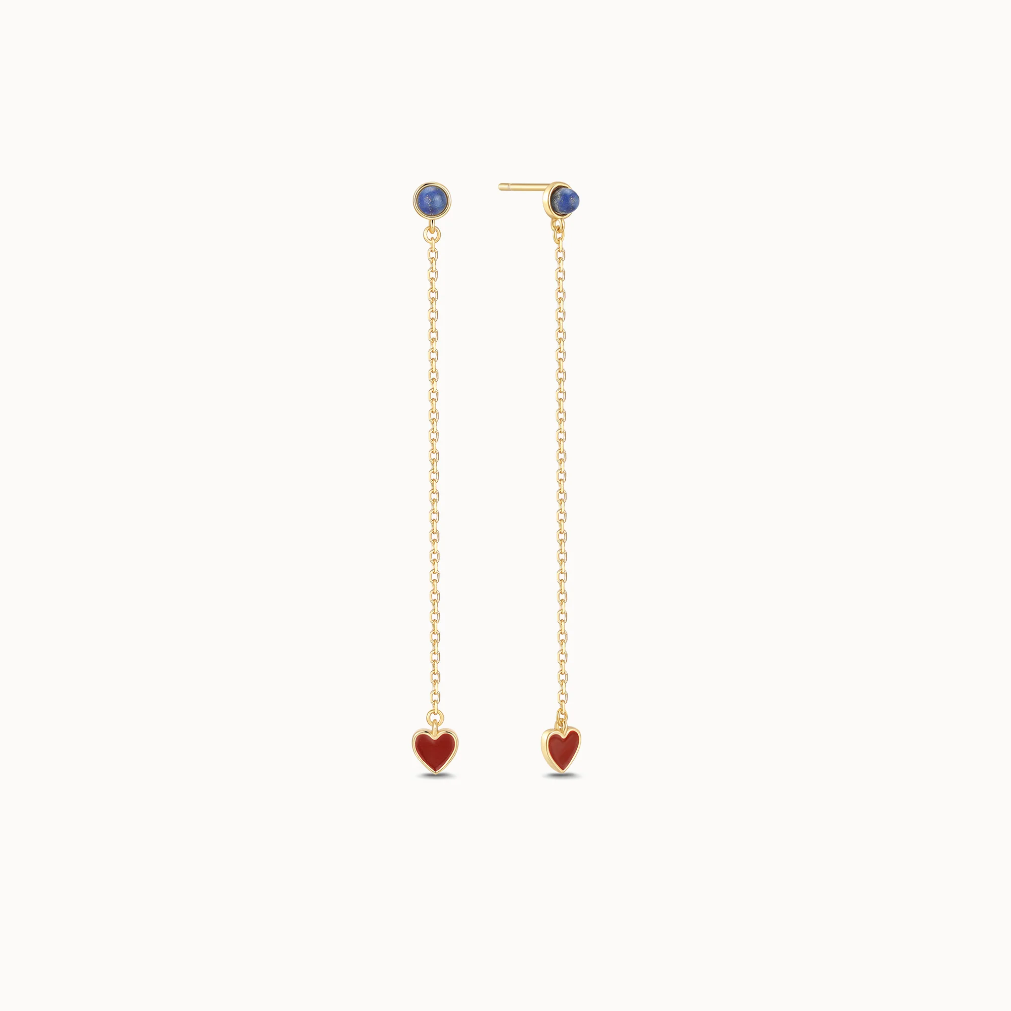 Heart on a String Drop Studs