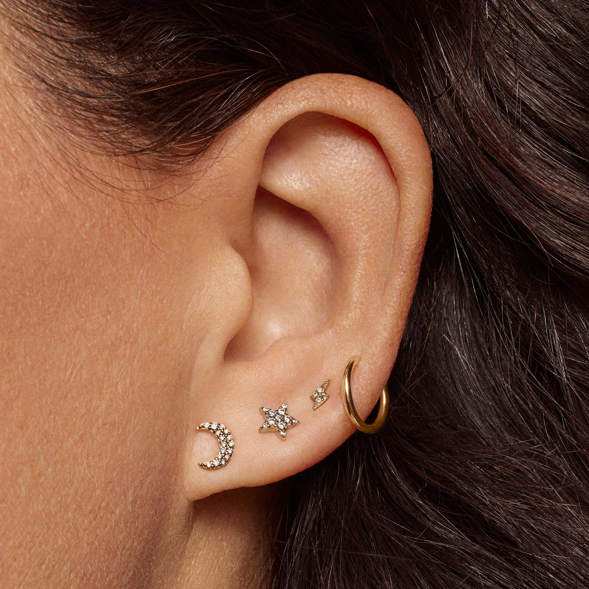Lightning Bolt CZ Studs - Image 3