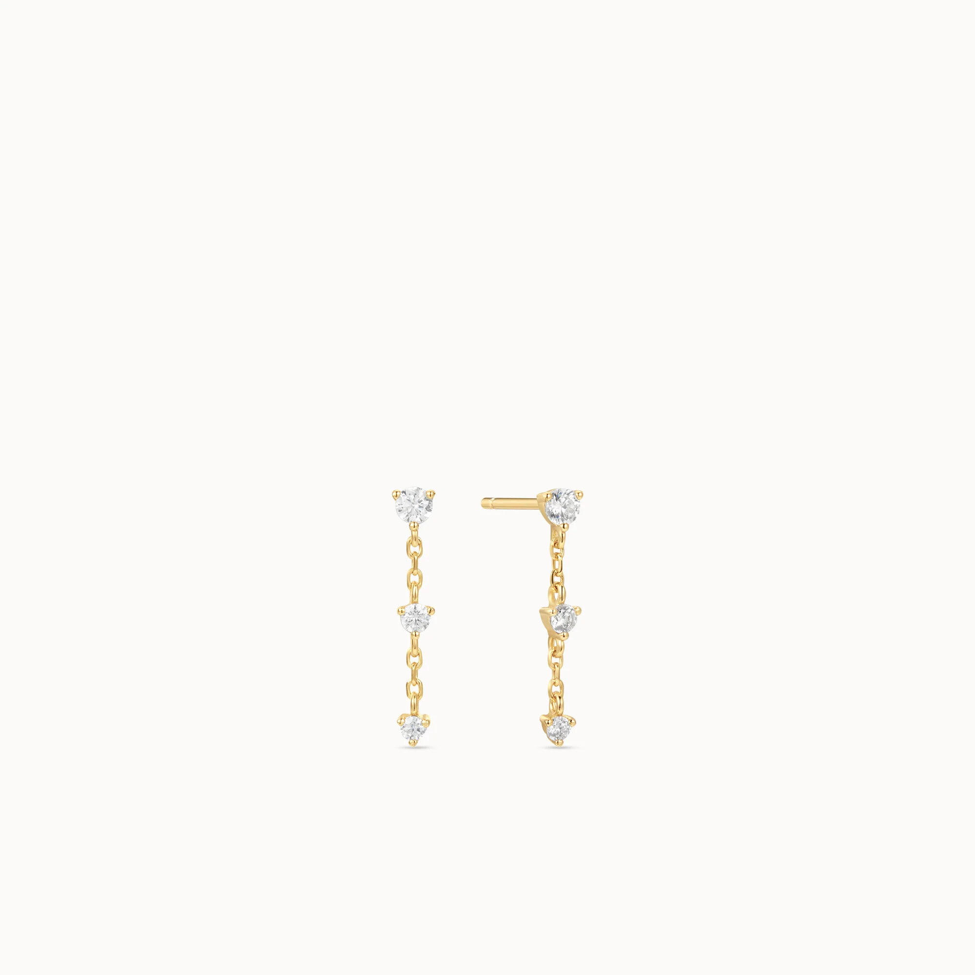 Minimal CZ Drop Studs