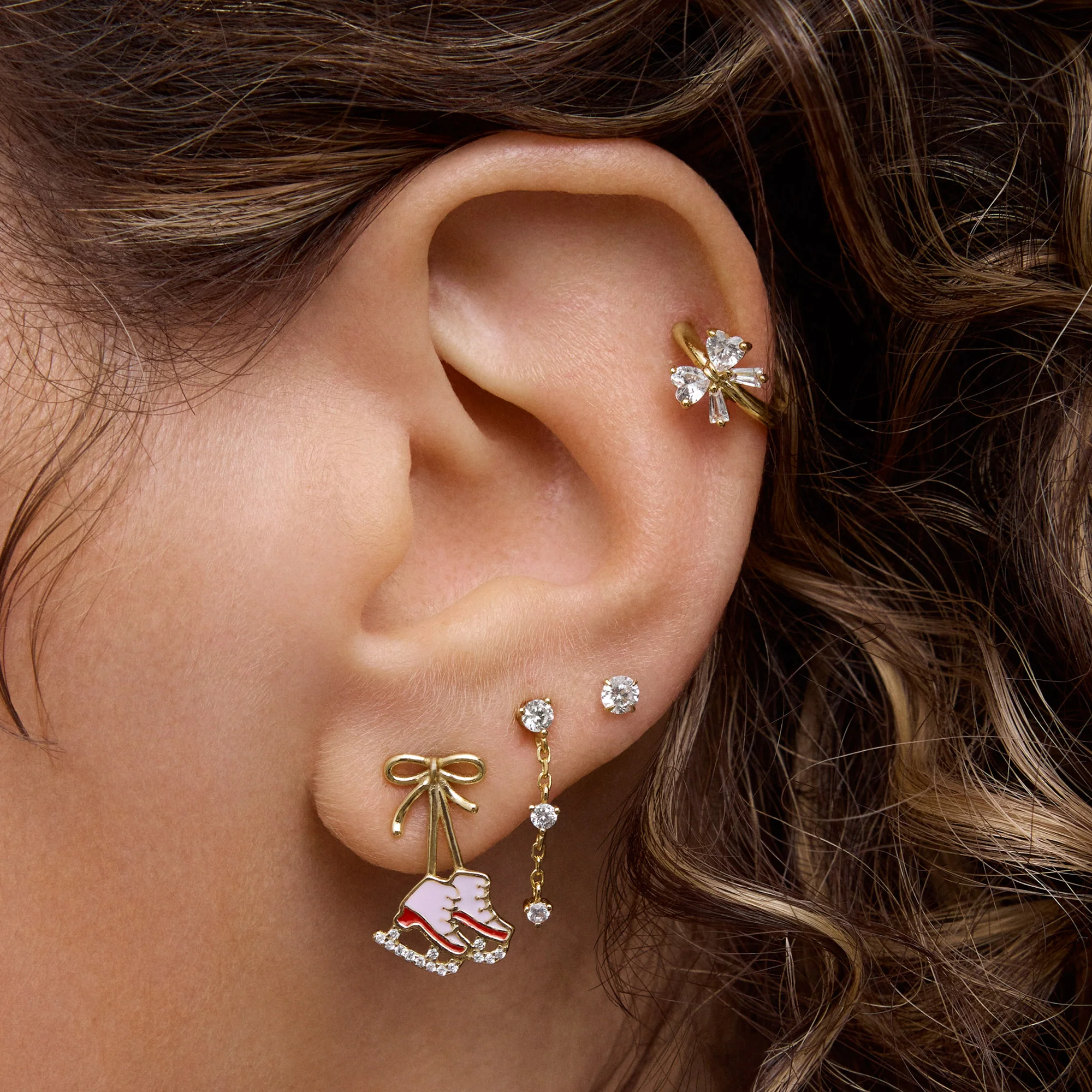 Minimal CZ Drop Studs - Image 2