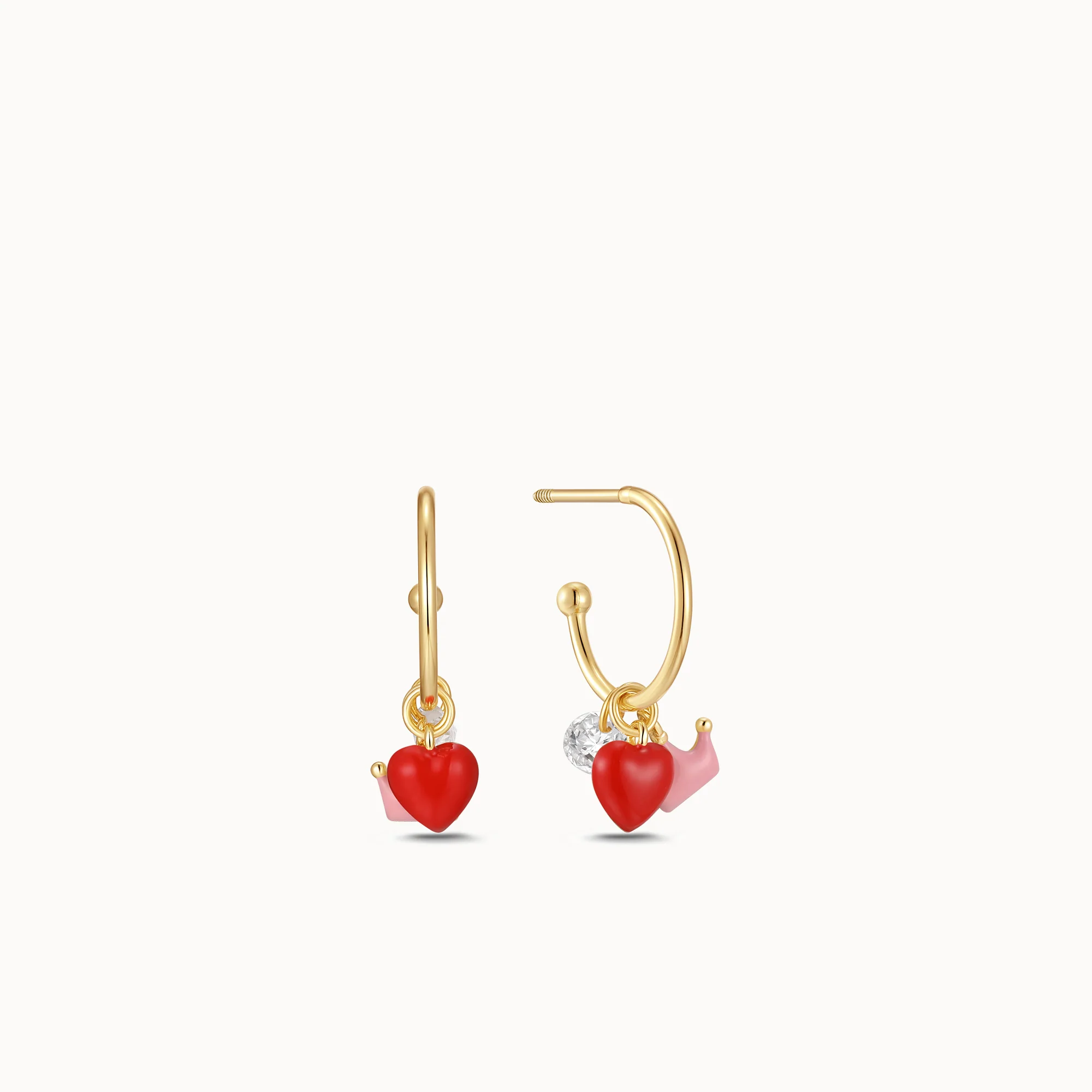 Valentine's Day Charm Hoops